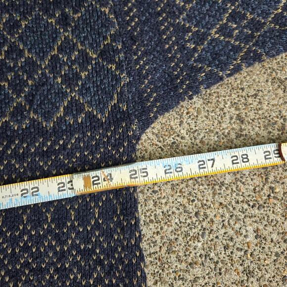 Vtg 90s VAN HEUSEN Abstract Geometric All Over Knit Pattern Crewneck Sweater XL - Picture 5 of 6